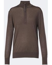 Tod's - Cashmere And Silk Half-Zip Sweater - Lyst