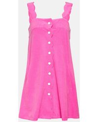 Marysia Swim - Scalloped Cotton Blend Minidress - Lyst