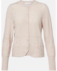 Eres - Trio Pointelle Wool And Cashmere Cardigan - Lyst