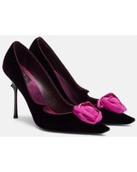 Roger Vivier - Rose Vivier 100 Floral Velvet Pumps - Lyst