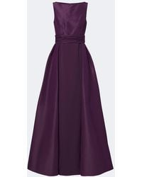 Carolina Herrera - Pleated Silk Taffeta Gown - Lyst