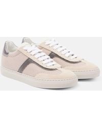Brunello Cucinelli - Sneakers Monili Aus Veloursleder Und Mesh - Lyst