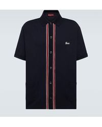 Gucci - Web Cotton Jersey Polo Shirt - Lyst
