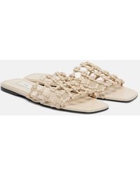 TOTEME - Woven Leather Slides - Lyst