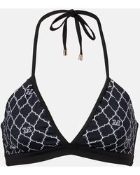 Max Mara - Anna Printed Halterneck Bikini Top - Lyst