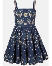 Agua Bendita - Lima Floral Cotton Minidress - Lyst