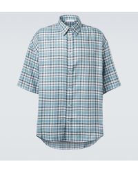 Acne Studios - Plaid Oversized Flannel Shirt - Lyst