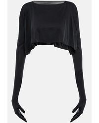 MM6 by Maison Martin Margiela - Top cropped - Lyst