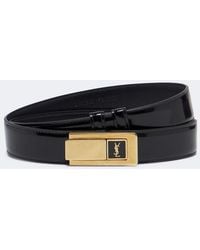 Saint Laurent - Cassandre Patent Leather Belt - Lyst