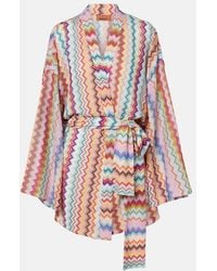 Missoni - Zigzag Oversized Lame Wrap Cardigan - Lyst