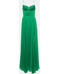 Rasario Cutout Chiffon Gown - Green