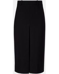 Saint Laurent - Mid-Rise Wool Culottes - Lyst