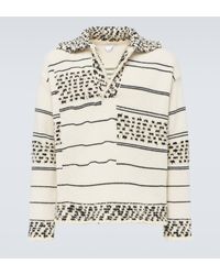 Bottega Veneta - Striped Wool Polo Sweater - Lyst