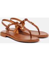 Chloé - Marcie Leather Thong Sandals - Lyst