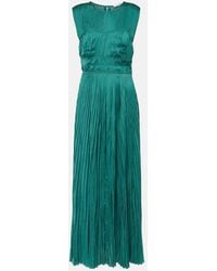 Ulla Johnson - Delia Pleated Satin Gown - Lyst