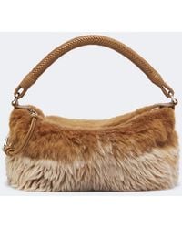 Loewe - Cala Mini Shearling Top-Handle Bag - Lyst