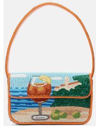 STAUD - Tommy Small Beaded Shoulder Bag - Lyst