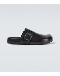 Loewe - Ease Buckle Leather Mules - Lyst