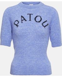 Patou - Logo Jacquard Alpaca-blend Sweater - Lyst
