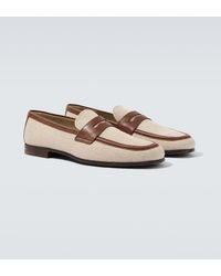 Church's - Leather-Trimmed Loafers - Lyst
