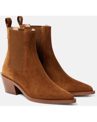 Gianvito Rossi - Wylie Suede Ankle Boots - Lyst