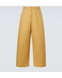 Acne Studios - Pantalones Anchos De Saten De Algodon - Lyst