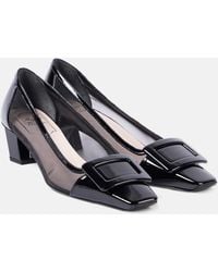 Roger Vivier - Belle Vivier 45 Leather-Trimmed Mesh Pumps - Lyst