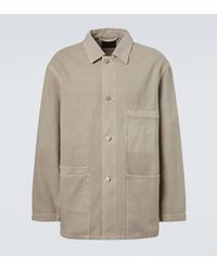 Lemaire - Oversized Cotton Twill Overshirt - Lyst