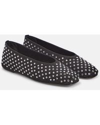 Magda Butrym - Embellished Satin Ballet Flats - Lyst
