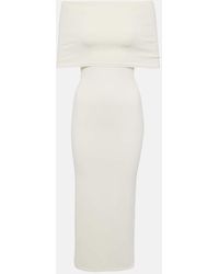 Wardrobe NYC - Off-shoulder Ribbed-knit Midi Dress - Lyst