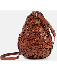 Loewe - Nest Small Leather Basket Bag - Lyst