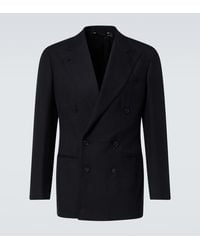Saman Amel - Double-Breasted Silk Blazer - Lyst
