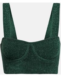 Galvan London - Moonlight Metallic Knit Crop Top - Lyst