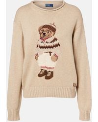 Polo Ralph Lauren - Polo Bear Cotton And Wool-Blend Sweater - Lyst