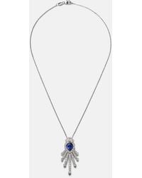 YEPREM - Reign Supreme 18Kt Necklace With Diamonds And Sapphire - Lyst