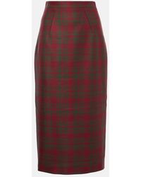 Emilia Wickstead - Lorelei Plaid Wool-Blend Pencil Skirt - Lyst