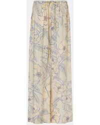 Dries Van Noten - Floral Wide-Leg Pants - Lyst