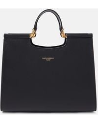 Dolce & Gabbana - Calfskin Tote Bag With Adjustable Shoulder Strap - Lyst