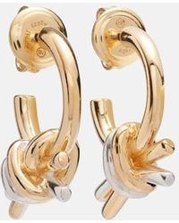 Bottega Veneta - Ohrringe Knot Aus Sterlingsilber, 18Kt Vergoldet - Lyst