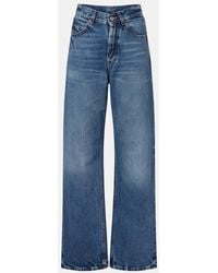 Saint Laurent - V-Waist Wide-Leg Jeans - Lyst