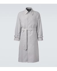 STÒFFA - Belted Wool Coat - Lyst