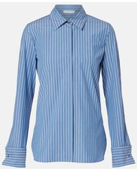 Max Mara - Striped Cotton-Blend Poplin Shirt - Lyst