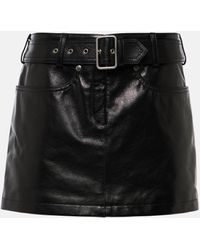 Tom Ford - Belted Leather Miniskirt - Lyst