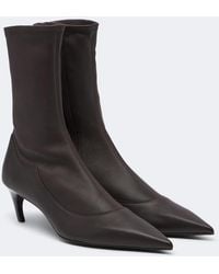 KHAITE - Valerie Leather Mid-Calf Boots - Lyst