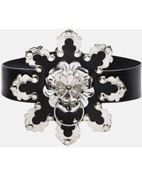 Blumarine - Floral Leather Belt - Lyst