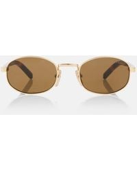 Prada - Iconic Plaque Round Sunglasses - Lyst