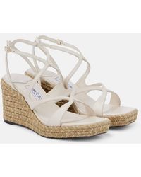 Jimmy Choo - Sandali Espadrillas Ayla 85 Con Zeppa - Lyst