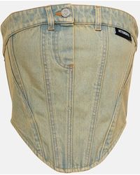 Vetements - Top a fascia di jeans - Lyst