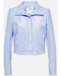 Courreges - Giacca cropped Reedition in vinile - Lyst