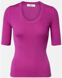 Chloé - Ribbed-Knit Wool Top - Lyst